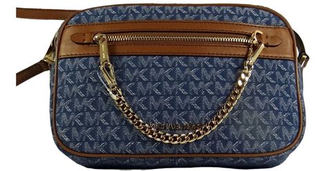 michael kors denim crossbody bag|michael kors crossbody thick strap.